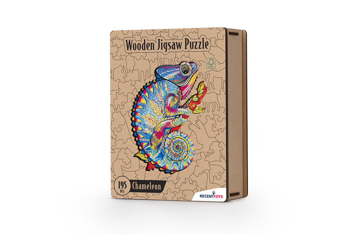 Wooden Jigsaw Puzzle — Chameleon