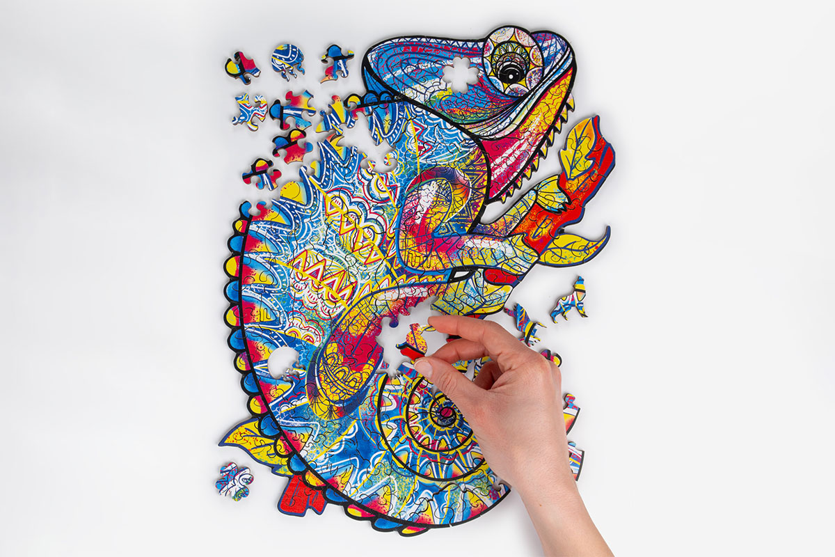 Wooden Jigsaw Puzzle — Chameleon