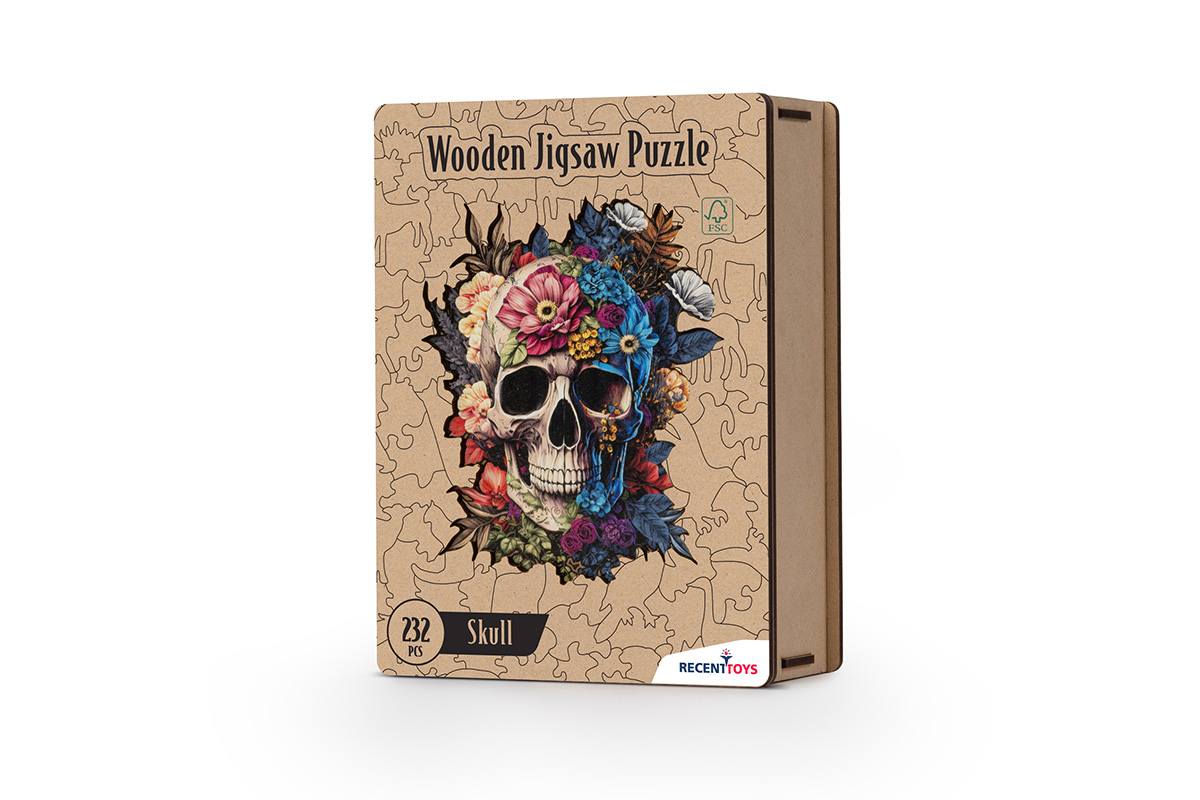 Wooden Jigsaw Puzzle —Skull