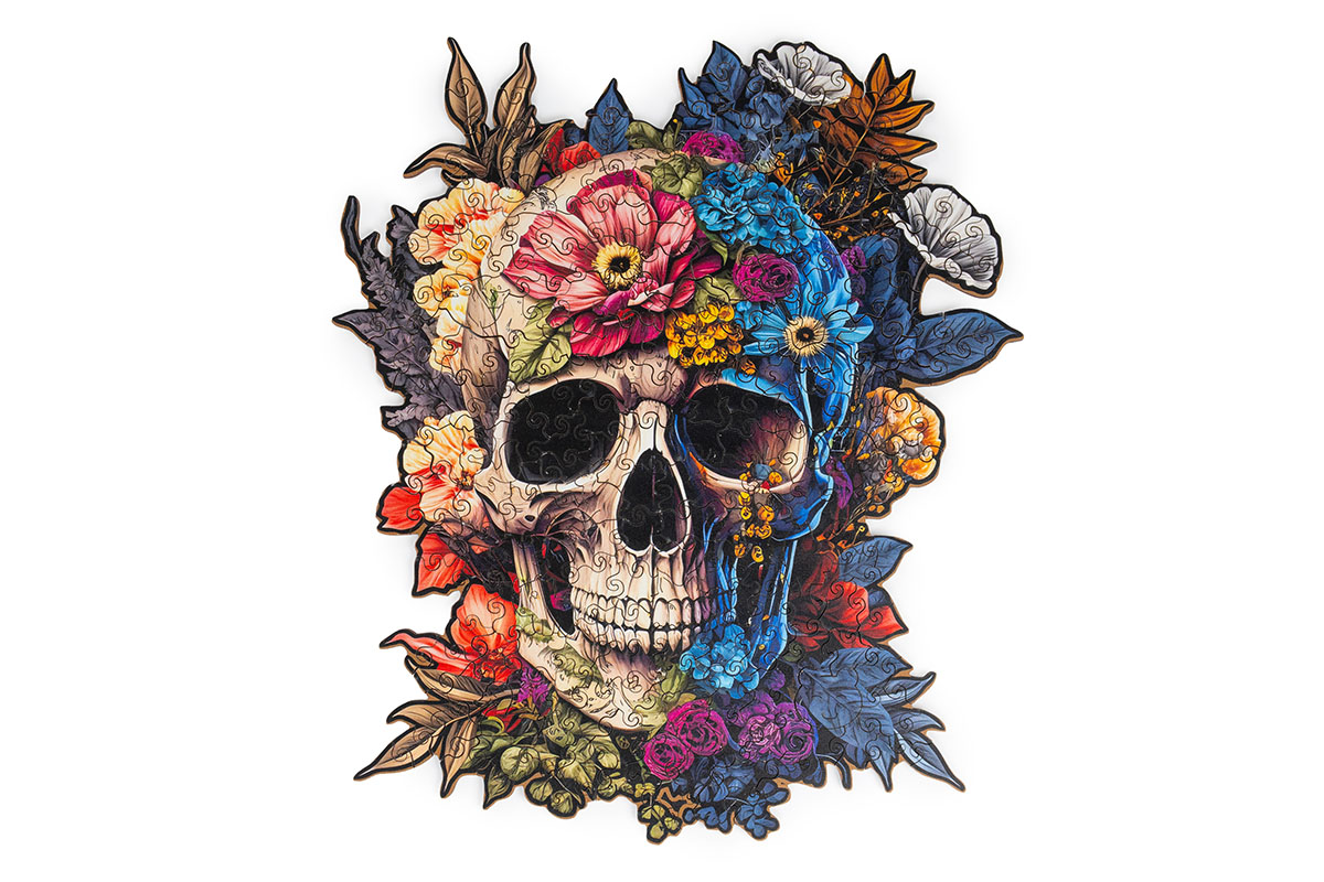 Wooden Jigsaw Puzzle —Skull