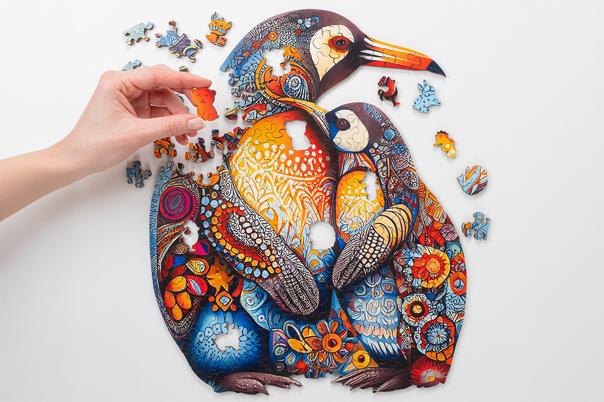rt_wjp-penguin_lr_06_with-hand Recent Toys Wooden Jigsaw Puzzle Penguin